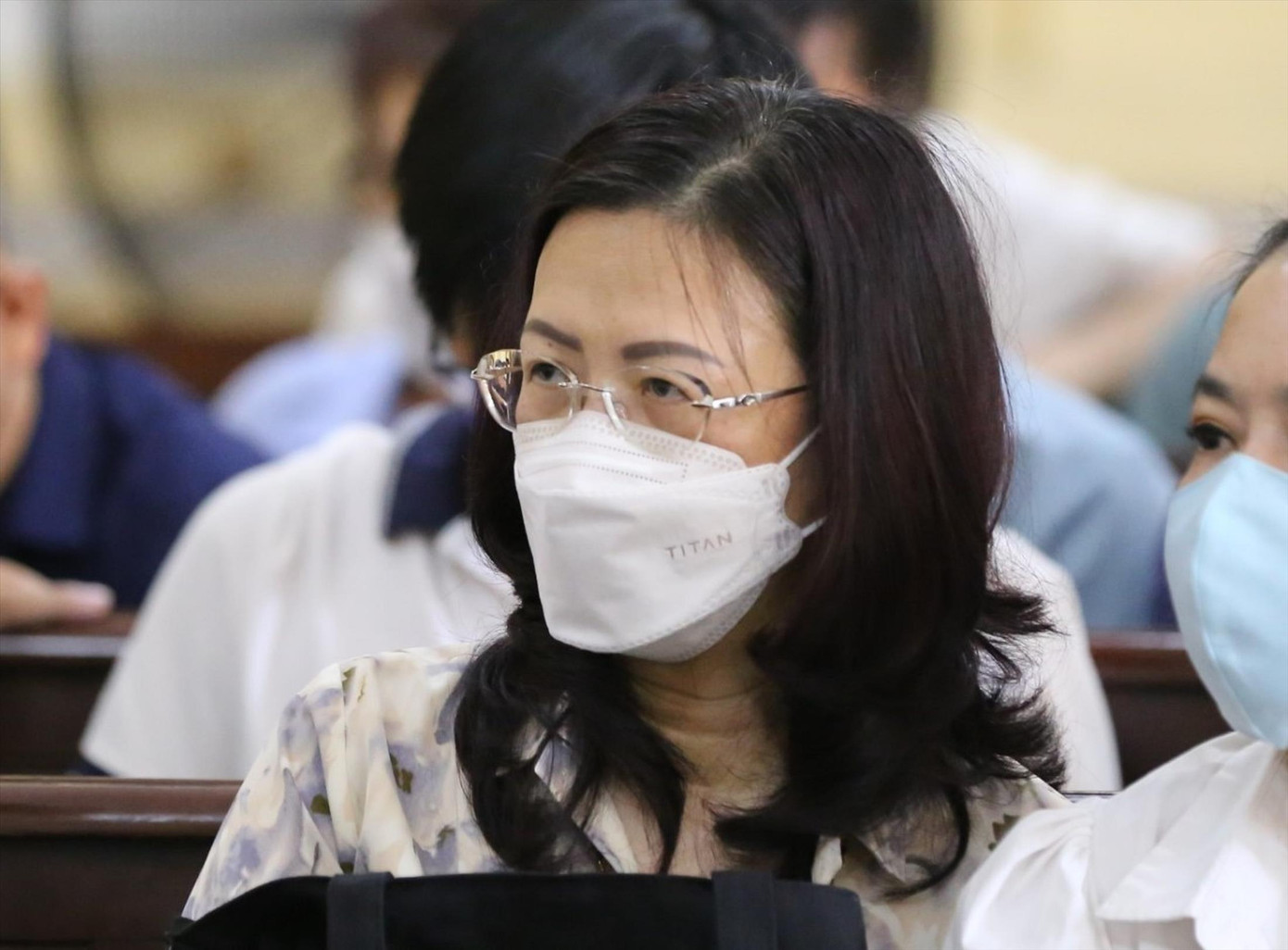 Bị cáo Nguyễn Thị Bích Hạnh (cựu Phó cục trưởng Cục thuế TPHCM) tại phiên tòa sơ thẩm. Ảnh: Tân Châu