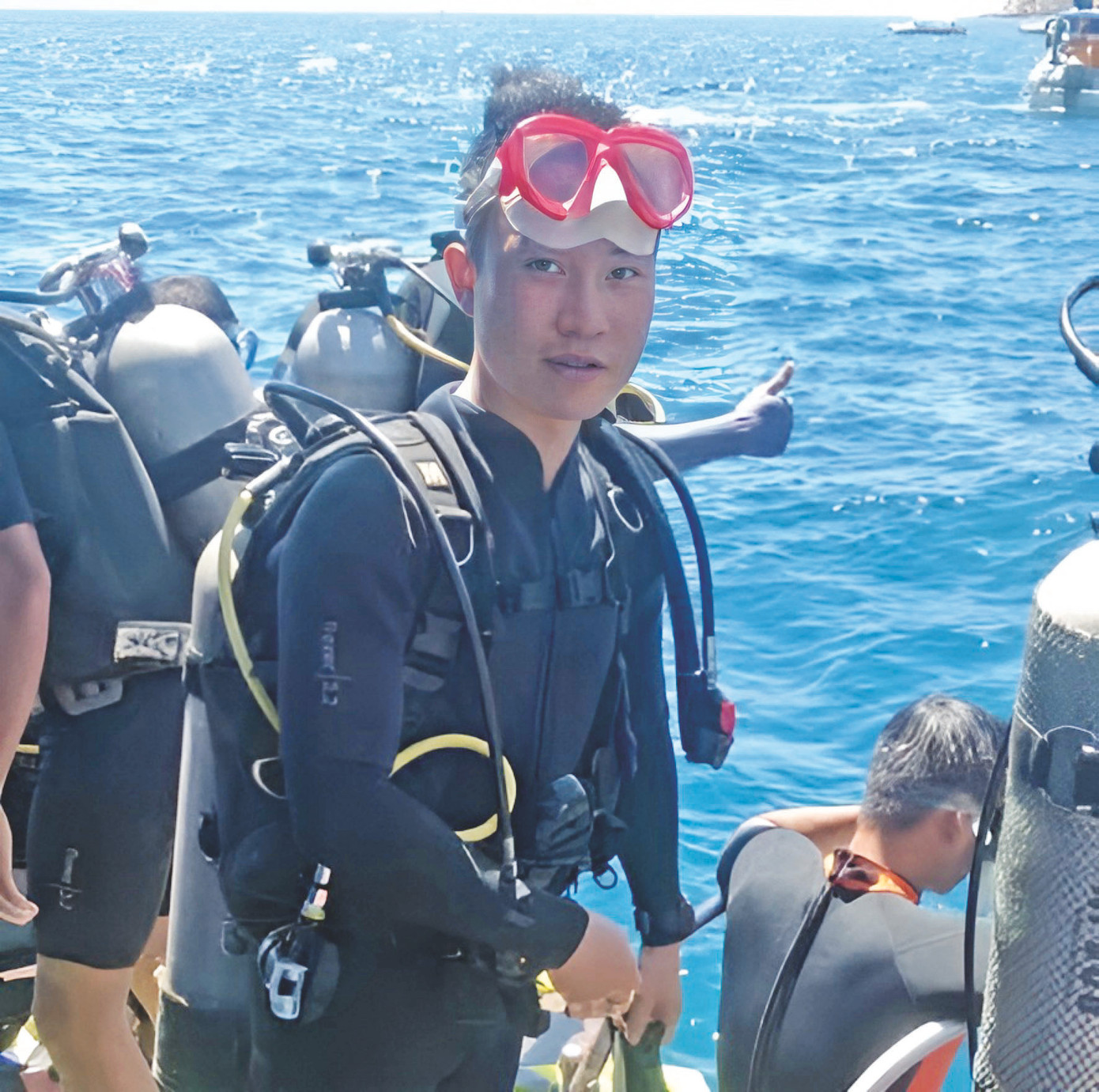 Đại úy Nguyễn Thành Trung trong một lần làm nhiệm vụ