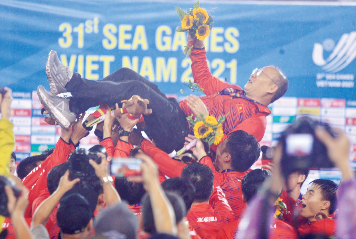 Sau 5 năm gắn bó, HLV Park Hang-seo trở thành HLV giàu thành tích nhất với bóng đá Việt Nam cho đến nay. Ảnh: Trọng Tài