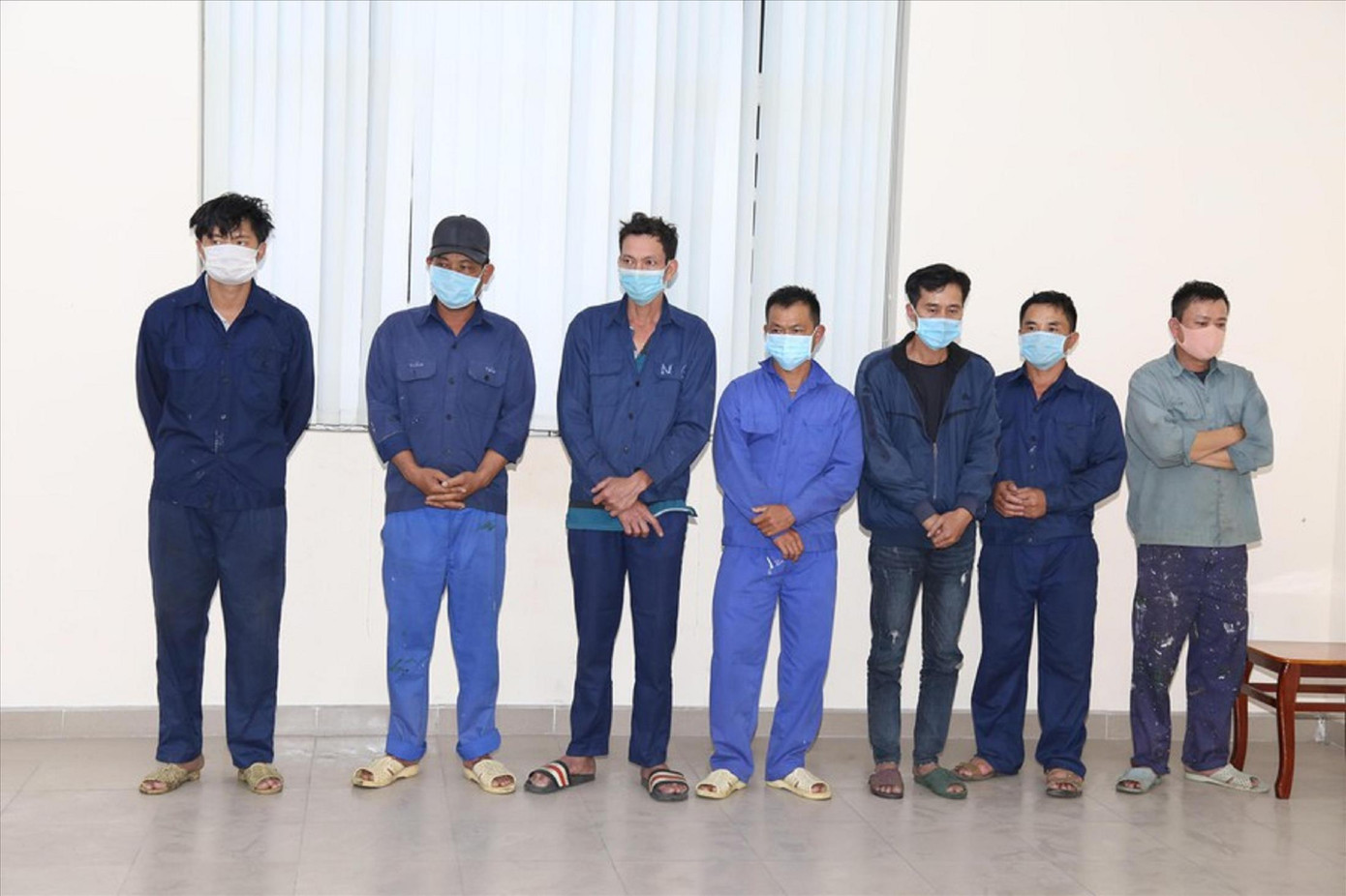 Một số bị can trong vụ án. Ảnh: T.P