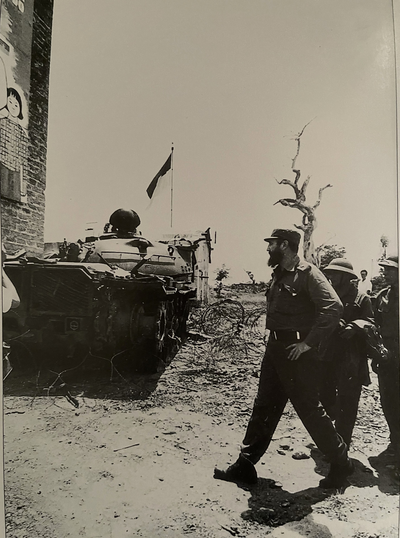 Chủ tịch Fidel Castro đến thị xã Đông Hà 15/9/1973. Ảnh: Sỹ Sô