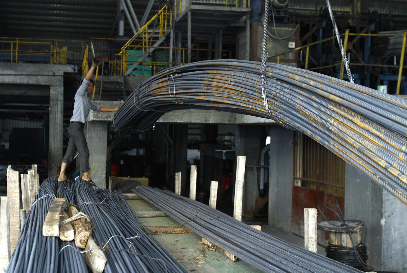 Giá thép tăng mạnh sau Tết Nguyên đán. Ảnh: Như Ý Giá thép tăng mạnh sau Tết Nguyên đán. Ảnh: Như Ý