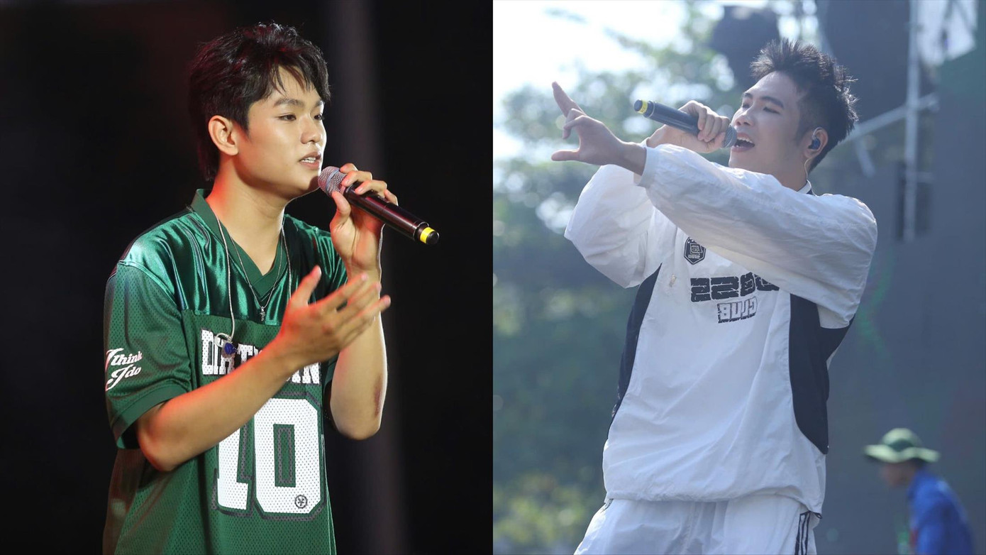 Bùi Trường Linh (trái) và Phúc Du khuấy động bầu không khí. Ảnh: DUY PHẠM