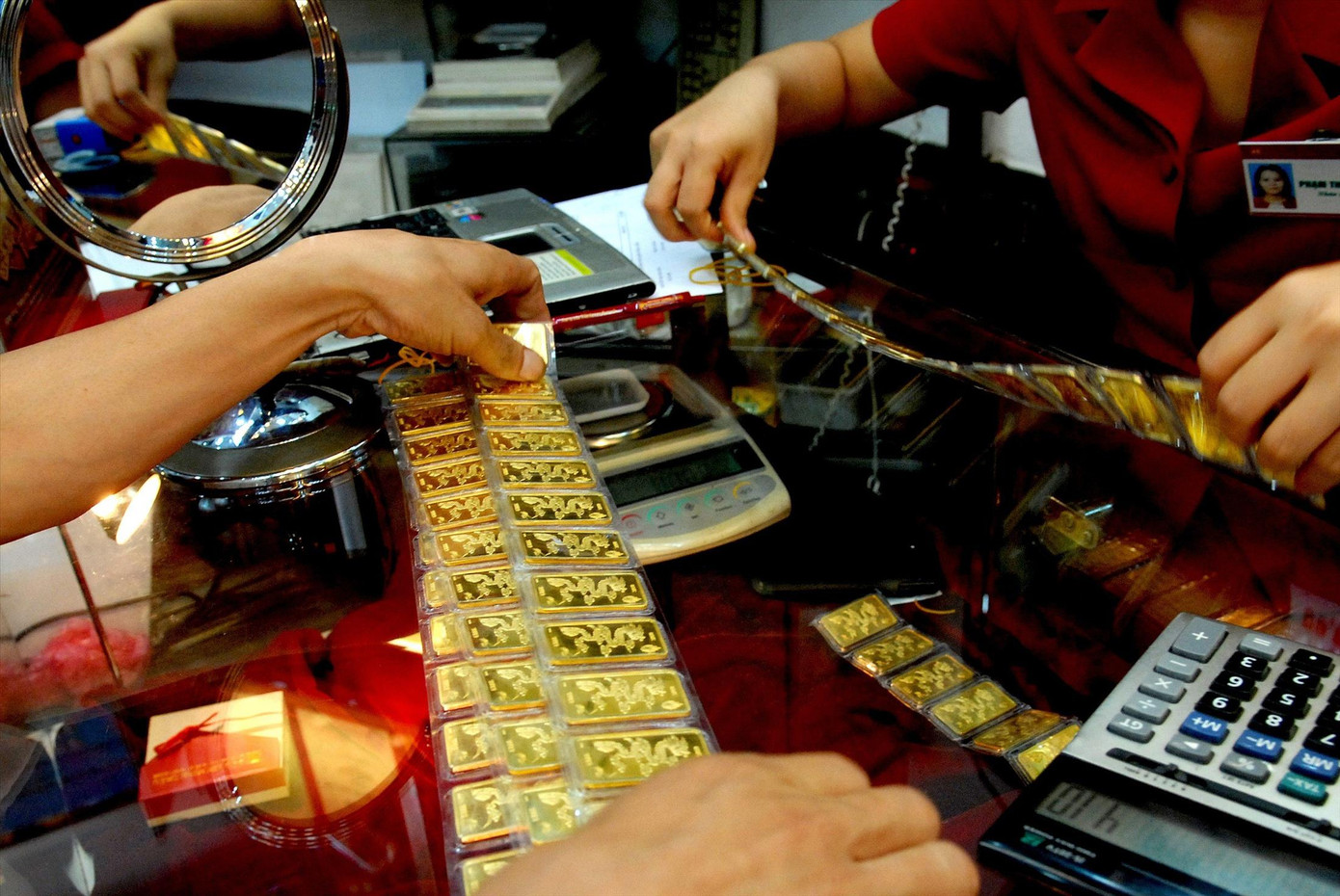Giá vàng miếng SJC đã tăng mạnh lên trên 73 triệu đồng/lượng hai ngày qua. Ảnh: Như Ý.
