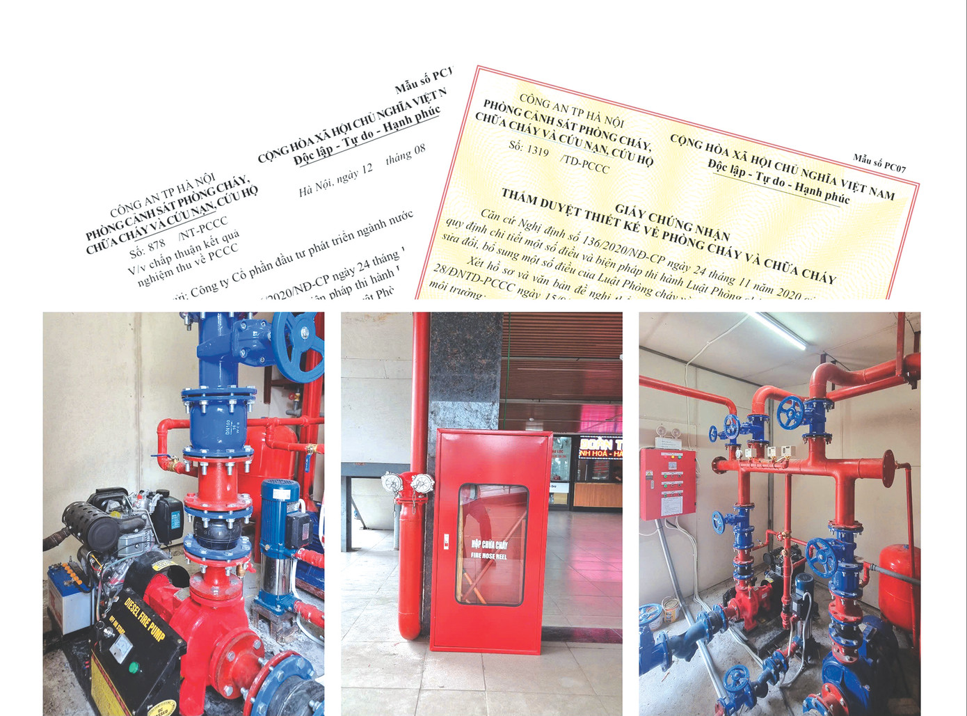 Hệ thống PCCC tại bến xe đã được cơ quan chức năng nghiệm thu và cấp chứng nhận Hệ thống PCCC tại bến xe đã được cơ quan chức năng nghiệm thu và cấp chứng nhận