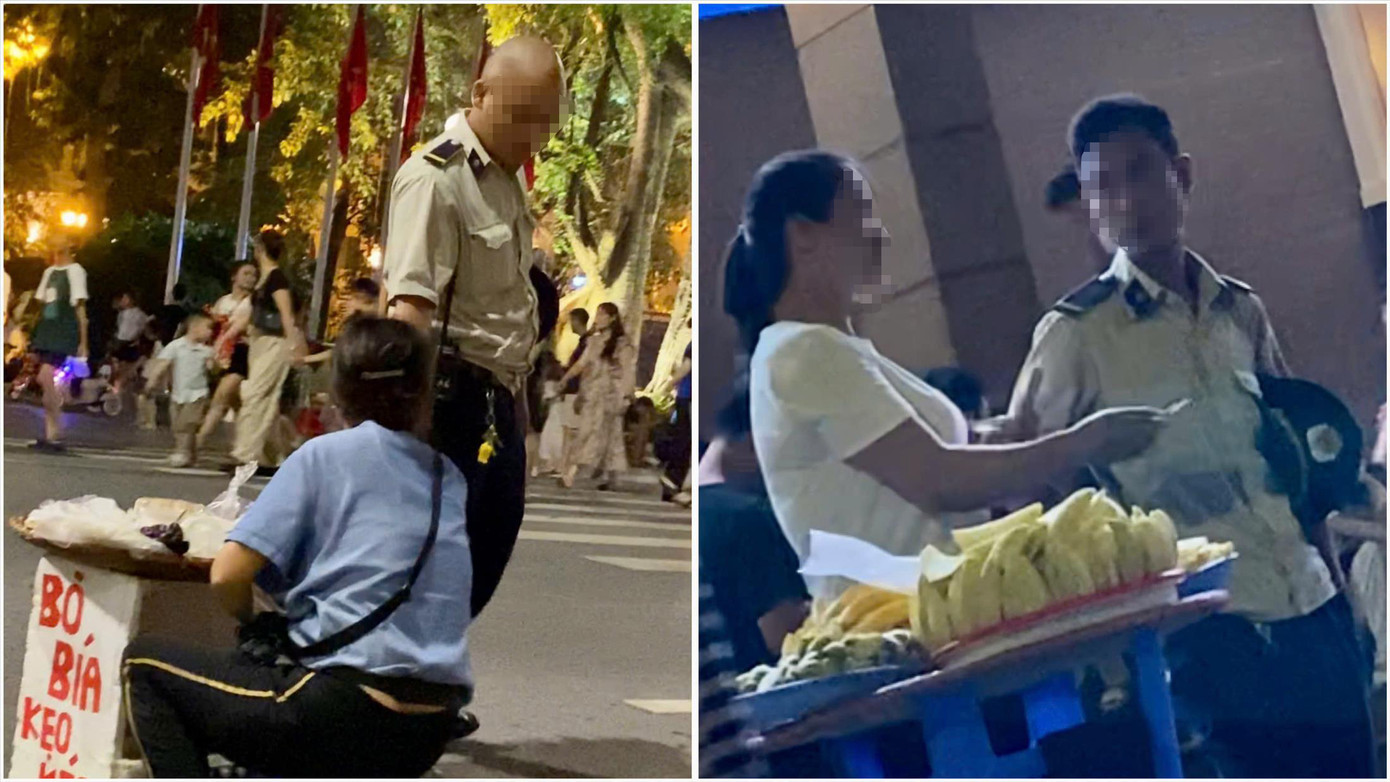 Nhiều thành viên khác của Đội An ninh trật tự cũng thu tiền bán hàng rong Nhiều thành viên khác của Đội An ninh trật tự cũng thu tiền bán hàng rong