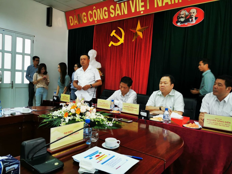 Cuộc họp “lịch sử”nhằm giải cứu dự án Nhiệt điện Thái Bình 2 với sự tham gia của 4 Ủy viên Trung ương tại chính nhà máy hồi tháng 7/2019. Cuộc họp “lịch sử”nhằm giải cứu dự án Nhiệt điện Thái Bình 2 với sự tham gia của 4 Ủy viên Trung ương tại chính nhà máy hồi tháng 7/2019.