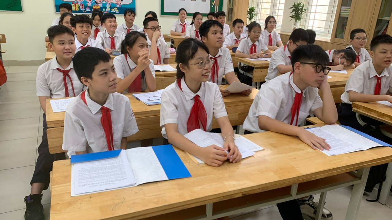 Học sinh mong muốn mỗi ngày đến trường là một ngày vui. Ảnh: Nghiêm Huê. Học sinh mong muốn mỗi ngày đến trường là một ngày vui. Ảnh: Nghiêm Huê.