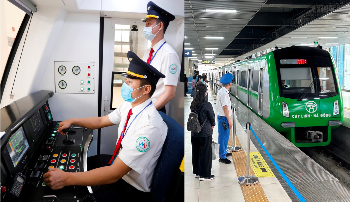 Tàu Cát Linh - Hà Đông đang được quản lý, vận hành 100% bởi nhân sự Hanoi Metro Tàu Cát Linh - Hà Đông đang được quản lý, vận hành 100% bởi nhân sự Hanoi Metro