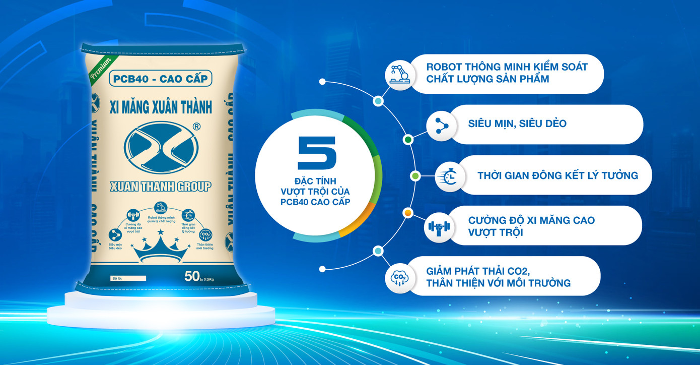 Sự kiện ra mắt sản phẩm xi măng PCB40 cao cấp là dấu ấn tiên phong, khẳng định đẳng cấp xi măng Xuân Thành Sự kiện ra mắt sản phẩm xi măng PCB40 cao cấp là dấu ấn tiên phong, khẳng định đẳng cấp xi măng Xuân Thành