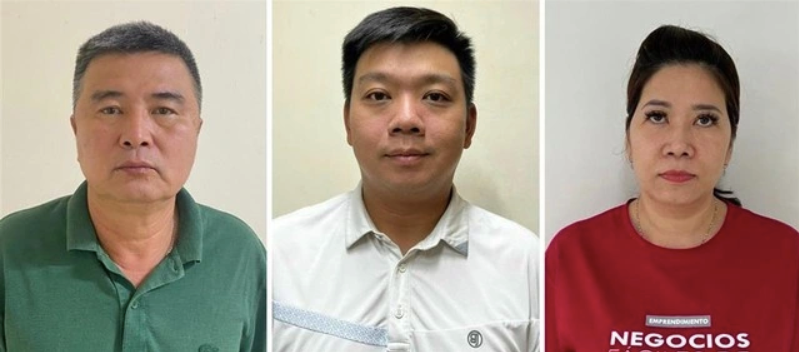 Các bị can Nguyễn Lộc An, Trần Trác Việt Đức, Đỗ Thị Tuyết Nga. Các bị can Nguyễn Lộc An, Trần Trác Việt Đức, Đỗ Thị Tuyết Nga.