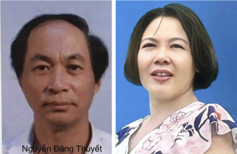 Bị cáo Nguyễn Đăng Thuyết và Nguyễn Thị Hòa.