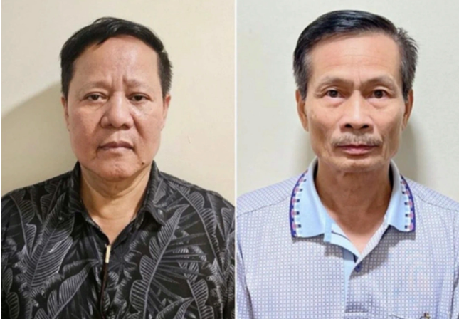 Hai bị cáo Đoàn Văn Huấn, Nguyễn Văn Chính.