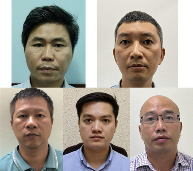 Một số bị can trong vụ án.