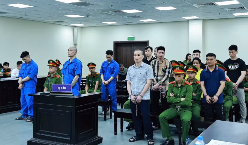 Các bị cáo tại phiên tòa. Các bị cáo tại phiên tòa.