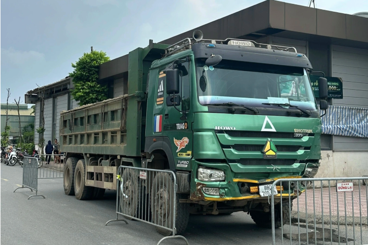 Một trong hai phương tiền gây tai nạn. Một trong hai phương tiền gây tai nạn.