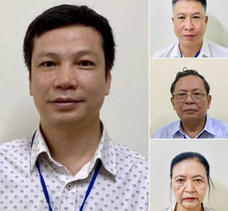 Trương Thị Nga, nguyên Trưởng Văn phòng Công chứng Trương Thị Nga (dưới cùng bên phải) và đồng phạm. Trương Thị Nga, nguyên Trưởng Văn phòng Công chứng Trương Thị Nga (dưới cùng bên phải) và đồng phạm.