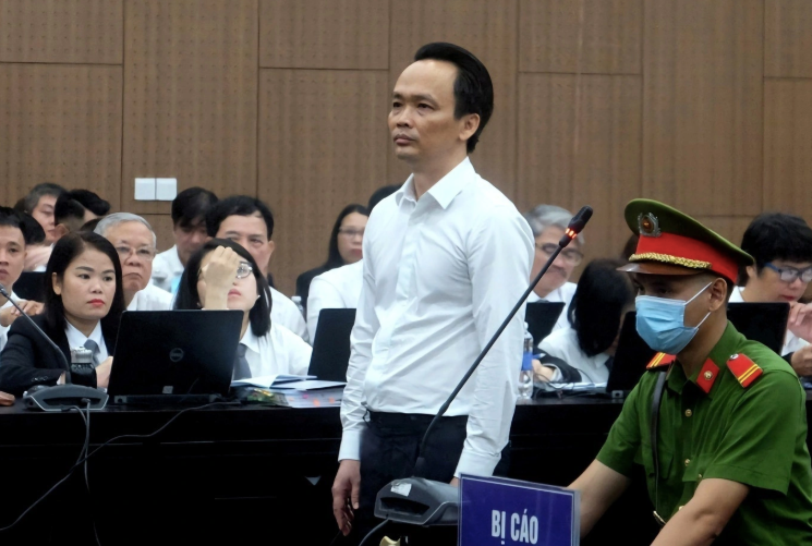 Ông Trịnh Văn Quyết tại tòa sơ thẩm.