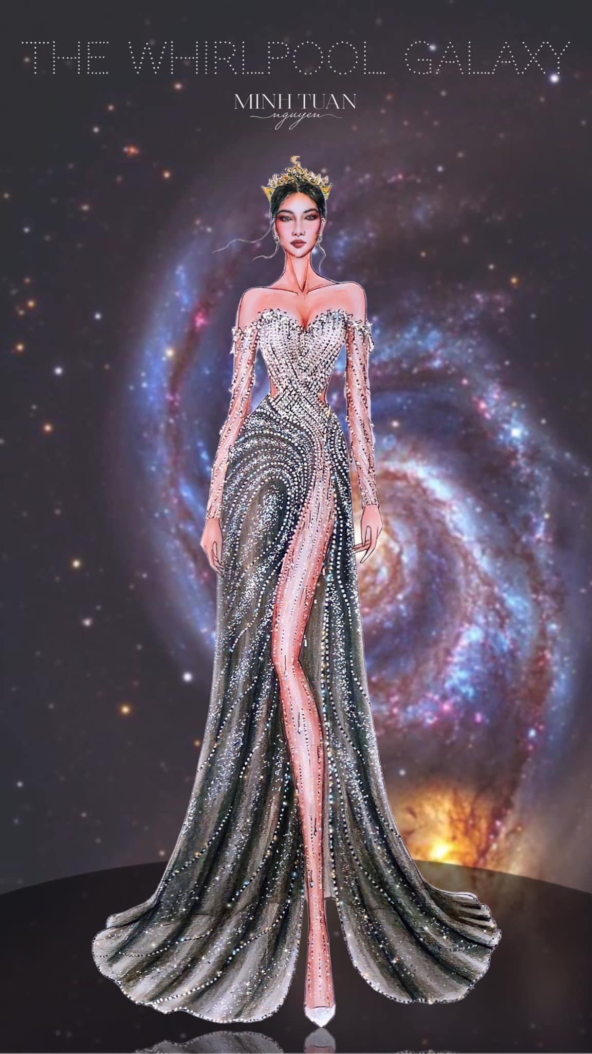 Bản thiết kế đầm dạ hội của Thuỳ Tiên được hé lộ trước đó.