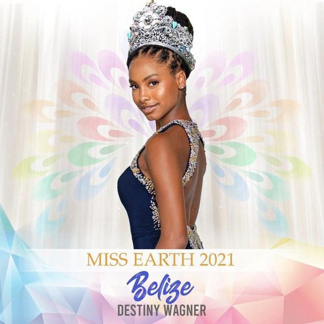 Người đẹp Destiny Wagner đến từ Belize đăng quang Miss Earth 2021. Người đẹp Destiny Wagner đến từ Belize đăng quang Miss Earth 2021.