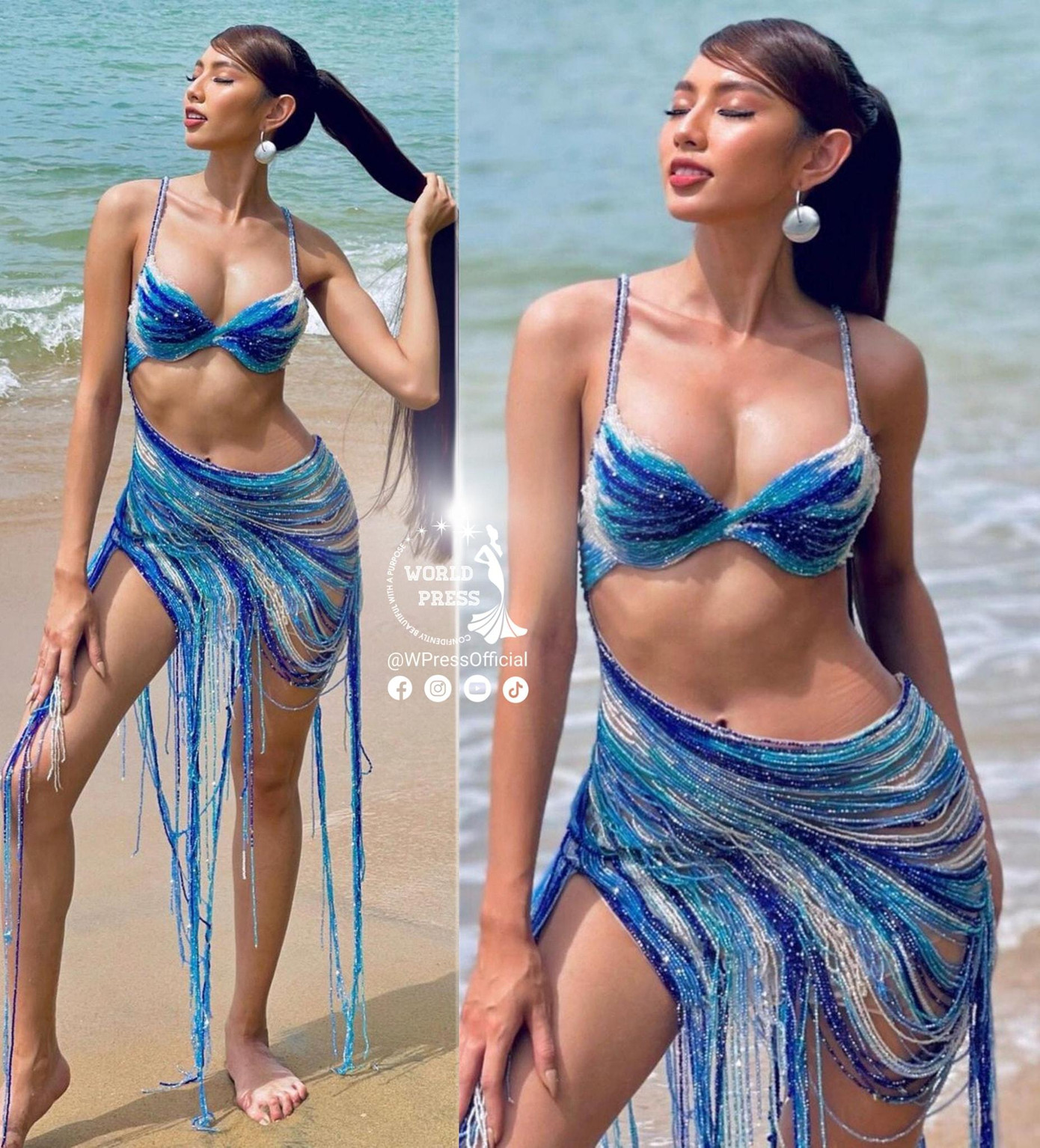 Thuỳ Tiên 'đốt cháy' bãi biển Phuket, Thái Lan.