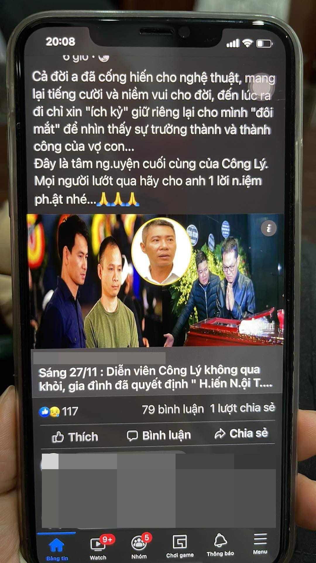 Tin đồn thất thiệt về NSND Công Lý khiến bà xã bức xúc.