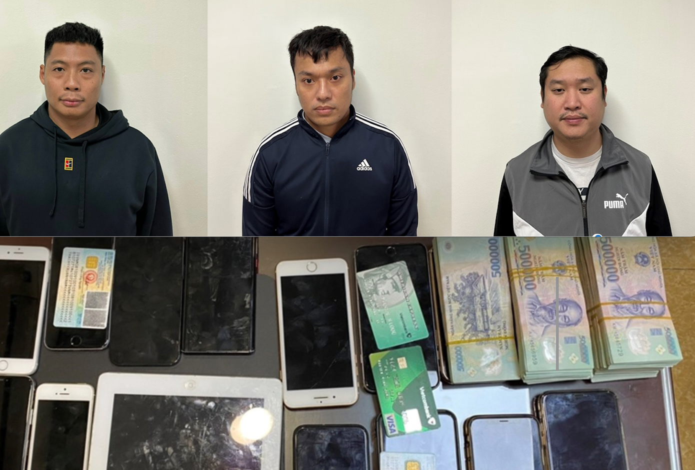 Các đối tượng cùng tang vật. Các đối tượng cùng tang vật.