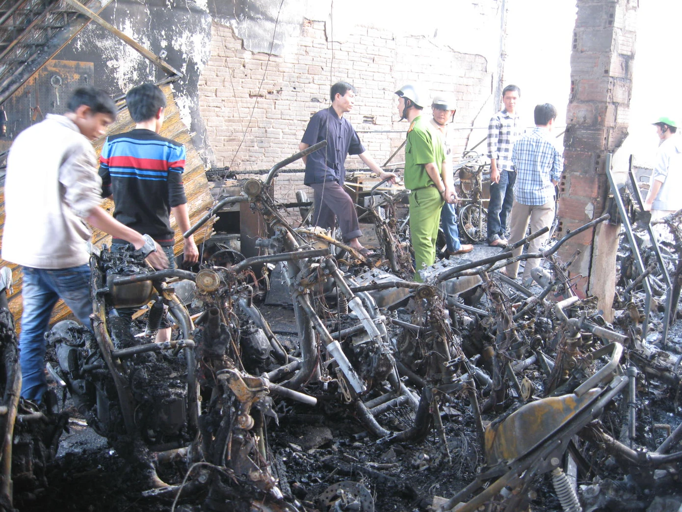 Hiện trường nơi xảy ra vụ cháy