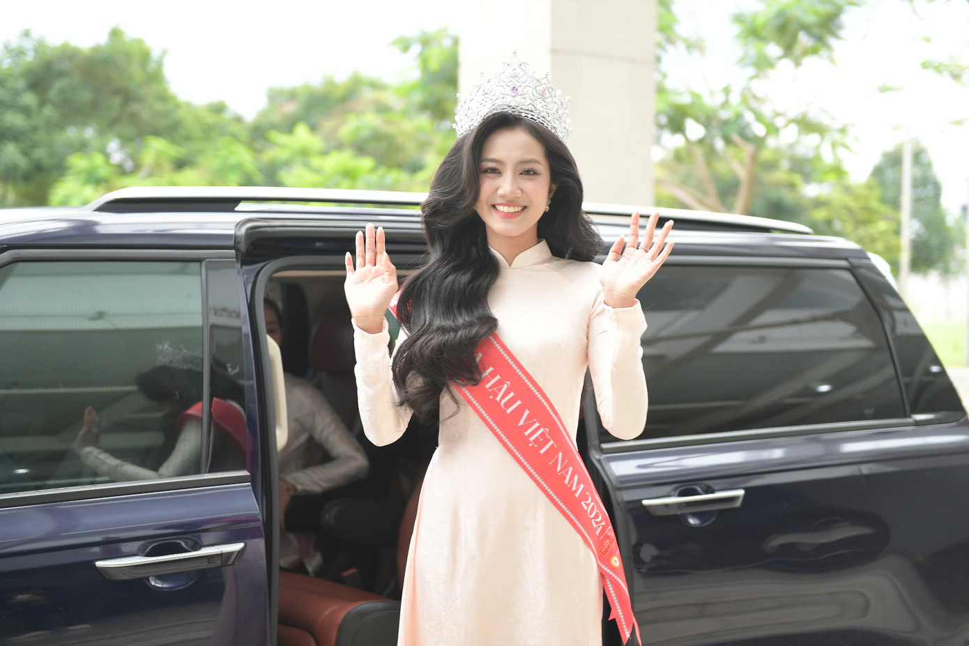 Hoa hậu Hà Trúc Linh xuất hiện tại chương trình. Ảnh: Dương Triều Hoa hậu Hà Trúc Linh xuất hiện tại chương trình. Ảnh: Dương Triều