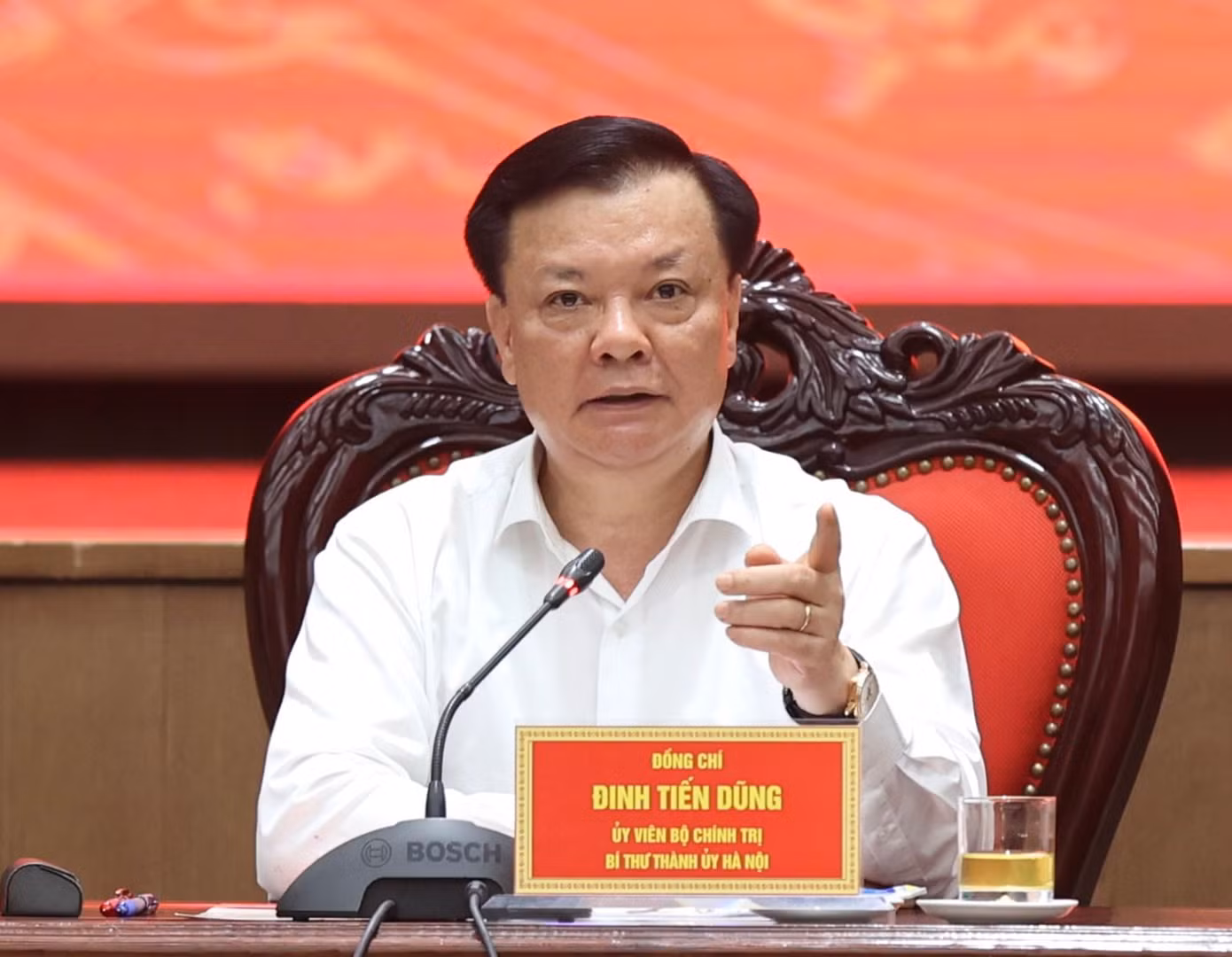 Uỷ viên Bộ Chính trị, Bí thư Thành uỷ Hà Nội Đinh Tiến Dũng. Ảnh: PV. Uỷ viên Bộ Chính trị, Bí thư Thành uỷ Hà Nội Đinh Tiến Dũng. Ảnh: PV.