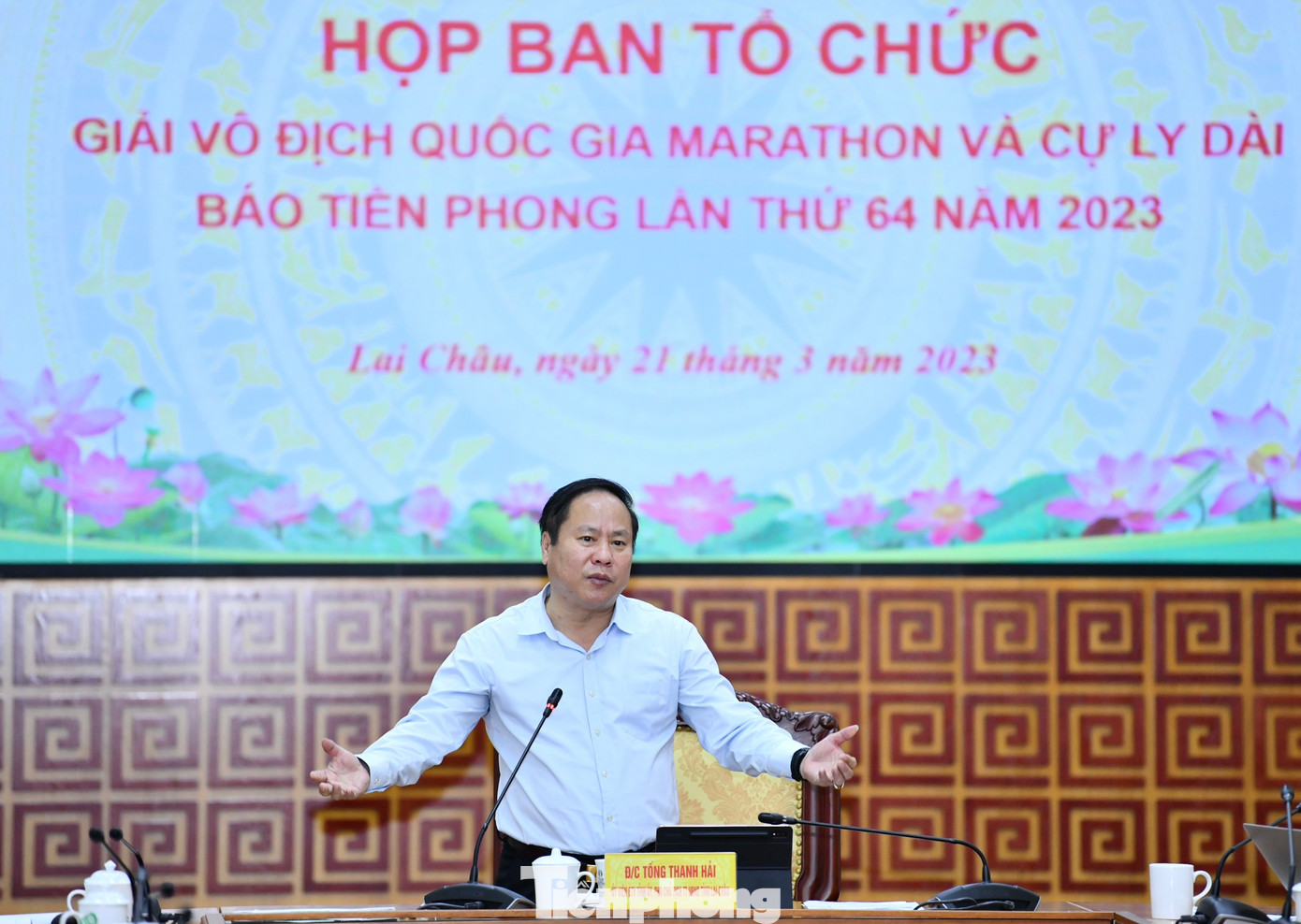 Phó Chủ tịch Thường trực UBND tỉnh Lai Châu Tống Thanh Hải kết luận cuộc họp. Ảnh: Như Ý