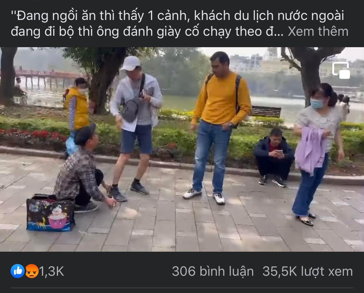 Thông tin lan truyền trên mạng xã hội với nhiều bình luận bức xúc với hành vi chèo kéo khách du lịch. Ảnh chụp lại màn hình.