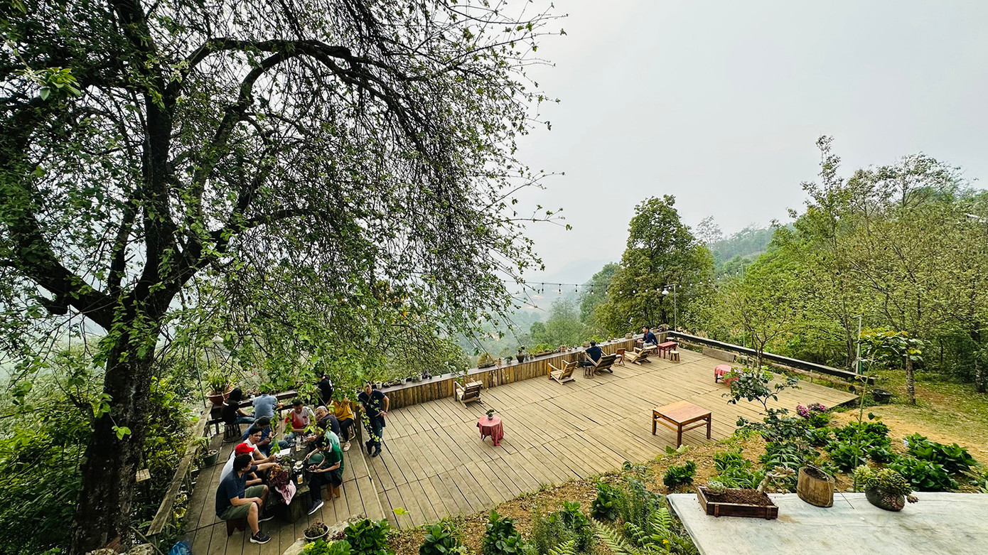 Một góc quán cà phê Kasha nổi tiếng ở Sin Suối Hồ.