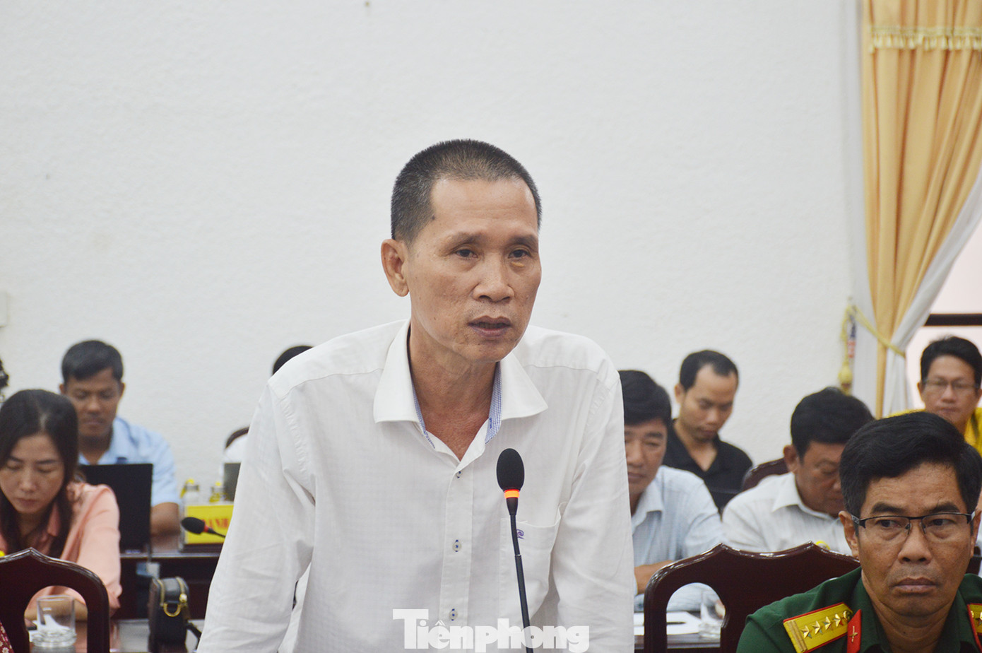 Chủ tịch Hiệp hội doanh nghiệp tỉnh Bạc Liêu Lê Chí Tôn phát biểu tại hội nghị. Ảnh: Tân Lộc.