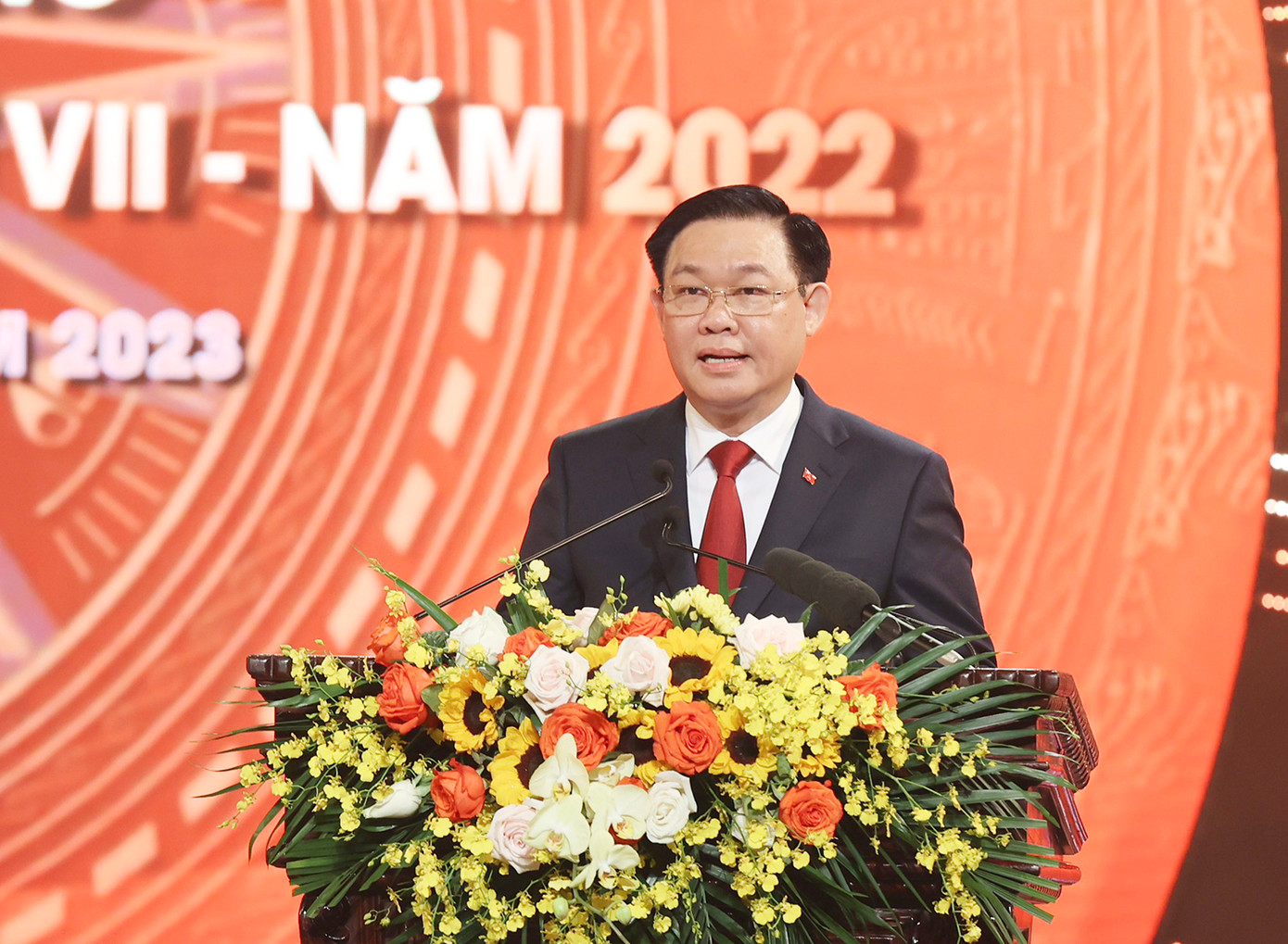 Chủ tịch Quốc hội Vương Đình Huệ phát biểu tại buổi lễ (Ảnh: Như Ý). Chủ tịch Quốc hội Vương Đình Huệ phát biểu tại buổi lễ (Ảnh: Như Ý).