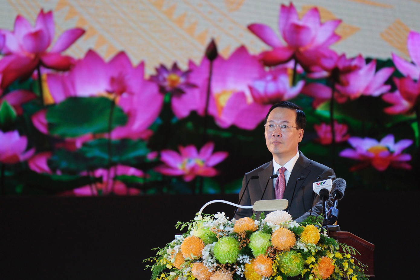 Chủ tịch nước Võ Văn Thưởng phát biểu tại lễ kỷ niệm. Ảnh: PV. Chủ tịch nước Võ Văn Thưởng phát biểu tại lễ kỷ niệm. Ảnh: PV.