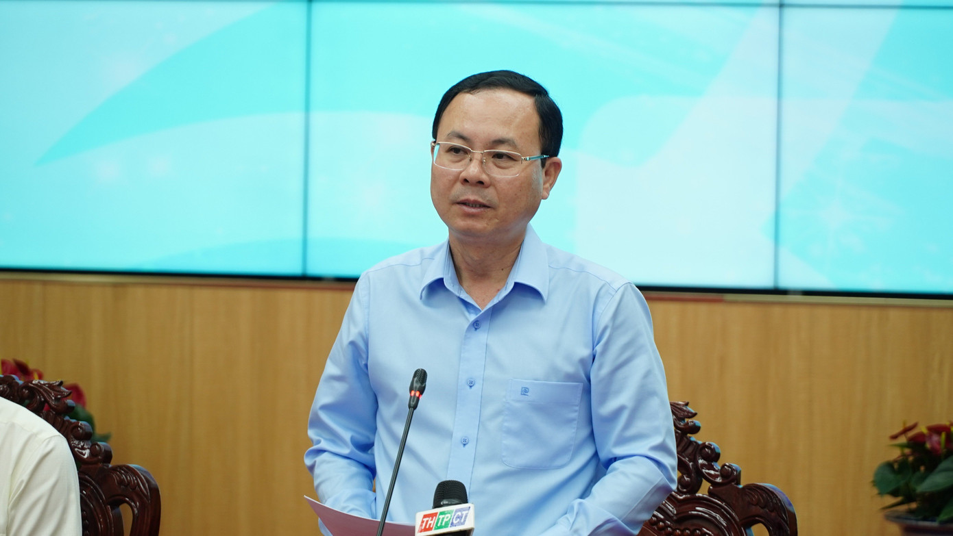 Bí thư Thành uỷ Cần Thơ Nguyễn Văn Hiếu phát biểu tại toạ đàm. Ảnh: PV. Bí thư Thành uỷ Cần Thơ Nguyễn Văn Hiếu phát biểu tại toạ đàm. Ảnh: PV.