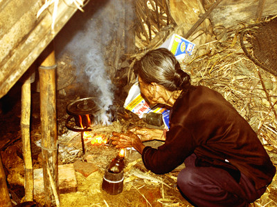 Bếp lửa quê nhà. Ảnh: Vũ Công Điền