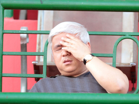 Bầu Kiên ngày còn nhiều uy lực trên thị trường tài chính cũng như sân cỏ. Ảnh: Hoàng Hà