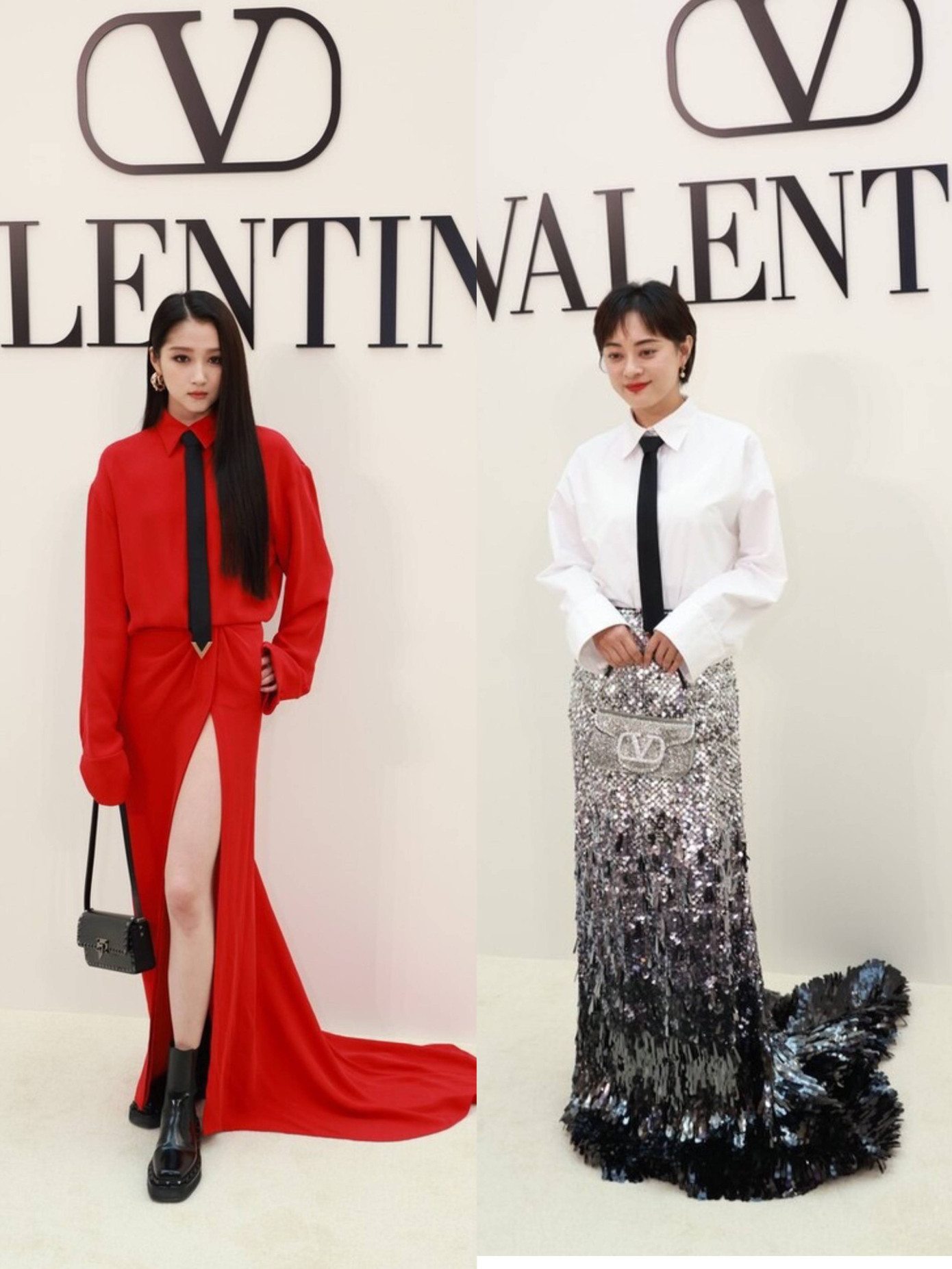 Tại một sự kiện ở Thượng Hải, Tôn Lệ và Quan Hiểu Đồng đều được mời tham dự. Trang phục của Quan Hiểu Đồng lần này rất khác lạ, cô diện bộ đồ màu đỏ, đẹp bắt mắt, đơn giản mà quyến rũ, đặc biệt cư dân mạng bị hút hồn bởi đôi chân trắng nõn nuột nà của nữ minh tinh. Trang phục của Tôn Lệ phóng khoáng, cao cấp và trông xa hoa hơn. Quan Hiểu Đồng và thần tượng Tôn Lệ đứng chung sân khấu, một người siêu quyến rũ trong bộ váy đỏ, một người lộng lẫy với váy đuôi cá. Quan Hiểu Đồng (25 tuổi) và Tôn Lệ (40 tuổi) chênh lệch tuổi tác khá lớn nên phong cách ăn mặc của họ cũng khác nhau, nhưng đều nổi bật theo cách riêng.