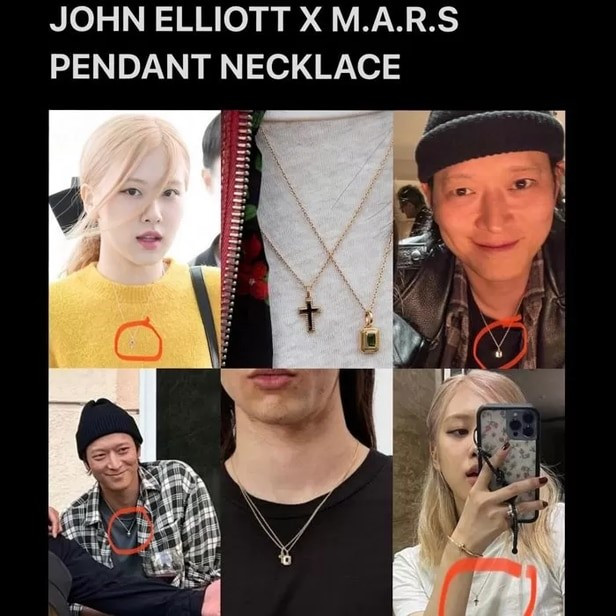 Hình ảnh chiếc vòng cổ layer John Elliot mà Rosé và Kang Dong Won đã chia sẻ cũng được cư dân mạng đưa ra làm bằng chứng để &apos;mổ xẻ&apos; bên cạnh các dây chuyền, áo đôi khác cho thấy cặp đôi đang hẹn hò.