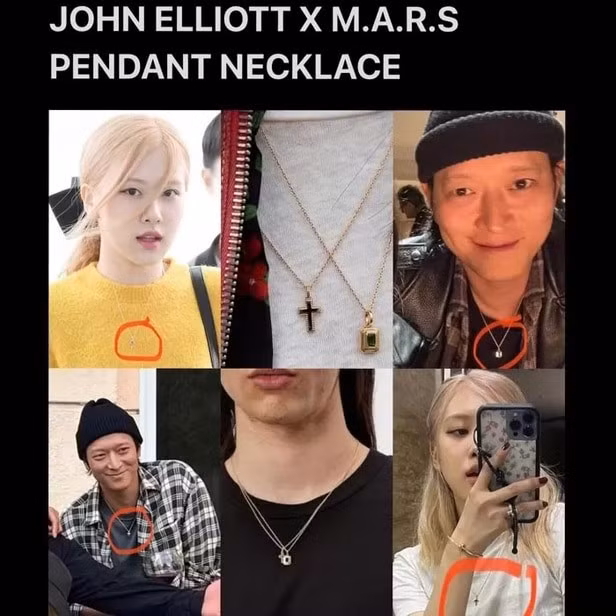 Hình ảnh chiếc vòng cổ layer John Elliot mà Rosé và Kang Dong Won đã chia sẻ cũng được cư dân mạng đưa ra làm bằng chứng để 'mổ xẻ' bên cạnh các dây chuyền, áo đôi khác cho thấy cặp đôi đang hẹn hò.