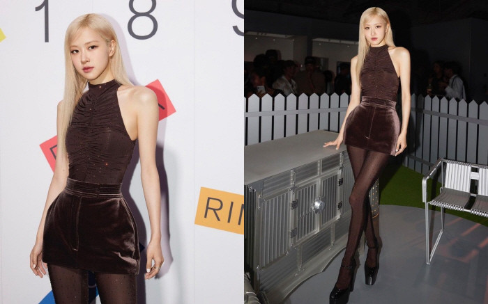 Cùng ngày 10/9, Rosé cũng tung ra một số bức ảnh chụp tại một sự kiện ở New York, Mỹ. Trong ảnh, Rosé khoe gu thời trang với áo tank top nhung màu nâu và váy ngắn. Đặc biệt, đôi chân thẳng và thân hình thon gọn thu hút sự chú ý cộng đồng mạng. Thậm chí, Rosé còn được ví như 'búp bê Barbie sống'.