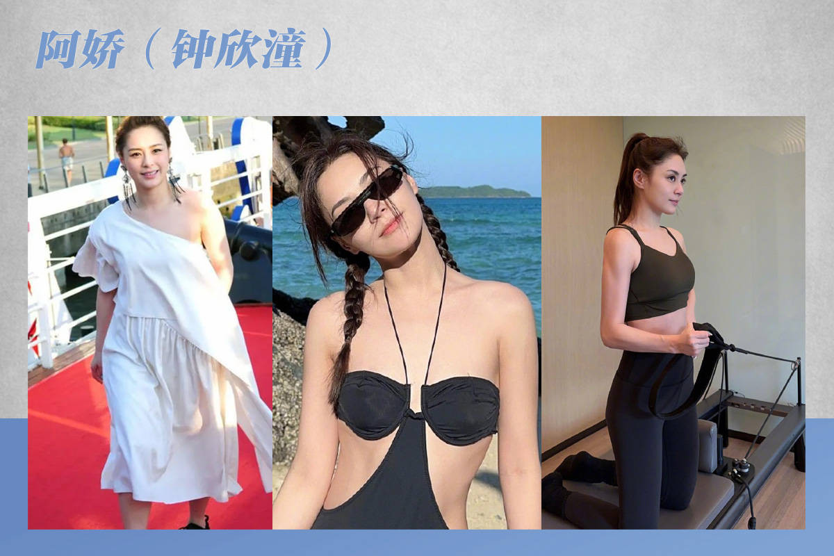 Nhắc tới vấn đề giảm cân thì tất nhiên phải kể đến Chung Hân Đồng. Cô được mệnh danh là &quot;Nữ thần không tuổi&quot;, dù không trang điểm cũng có thể đánh bại hàng loạt nữ diễn viên. Nhưng vài năm trở lại đây, Chung Hân Đồng đột nhiên tăng cân, trở nên tròn trịa hơn, ảnh hưởng đến trạng thái của nữ nghệ sĩ trong những bộ phim và chương trình truyền hình tham gia sau này. Đến khi tham gia Chị gái cưỡi gió đạp sóng, cân nặng của Chung Hân Đồng đã giảm xuống mức hai con số, làm nổi bật đường nét khuôn mặt đặc trưng, đồng thời sự nghiệp của cô cũng thăng tiến hơn rất nhiều.