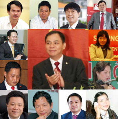 Những người giàu nhất thị trường chứng khoán Việt Nam. Ông Phạm Nhật Vượng là người ở giữa. Những người giàu nhất thị trường chứng khoán Việt Nam. Ông Phạm Nhật Vượng là người ở giữa