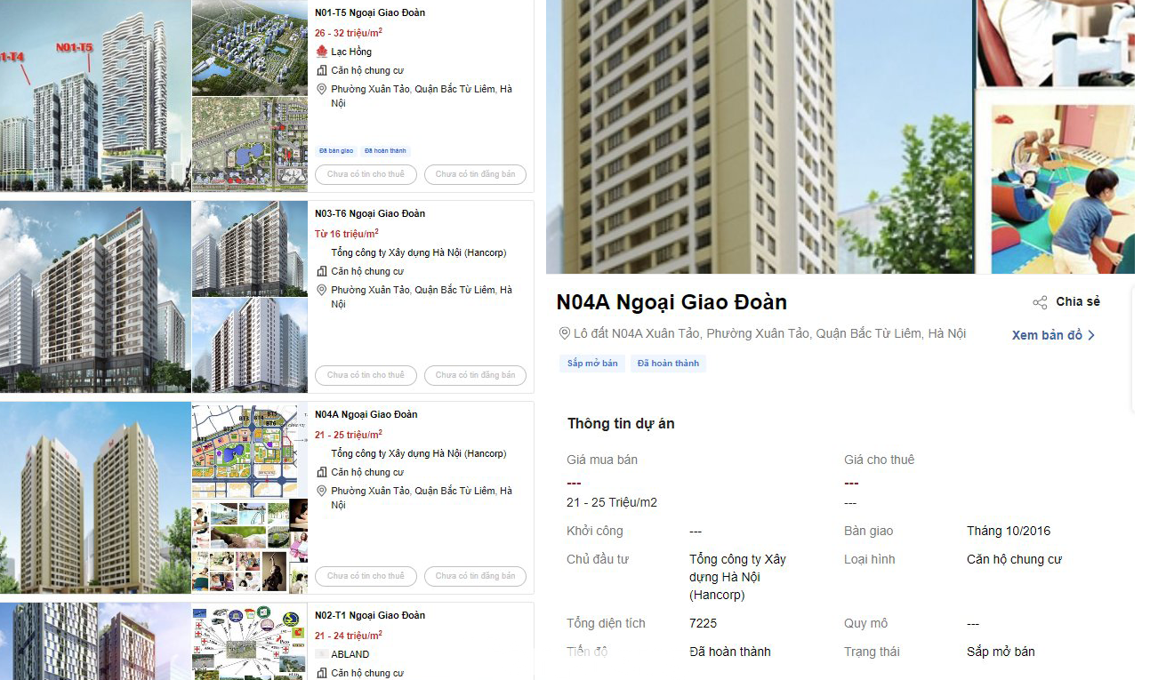 Thời điểm mở bán giai đoạn 2016 - 2019, các căn hộ tại dự án Chung cư Ngoại giao Đoàn có giá từ 16 - 35 triệu đồng/m2. Thời điểm mở bán giai đoạn 2016 - 2019, các căn hộ tại dự án Chung cư Ngoại giao Đoàn có giá từ 16 - 35 triệu đồng/m2.