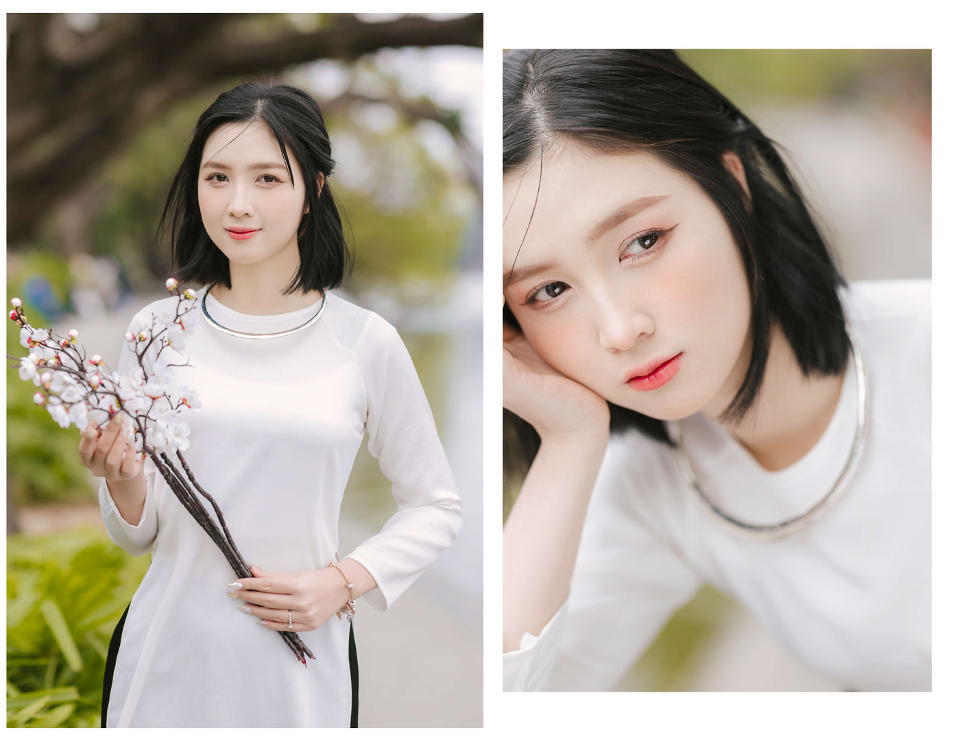 Ngọc Ánh khoe nét tinh khôi, ngọt ngào của người thiếu nữ trong ngày đầu năm mới.