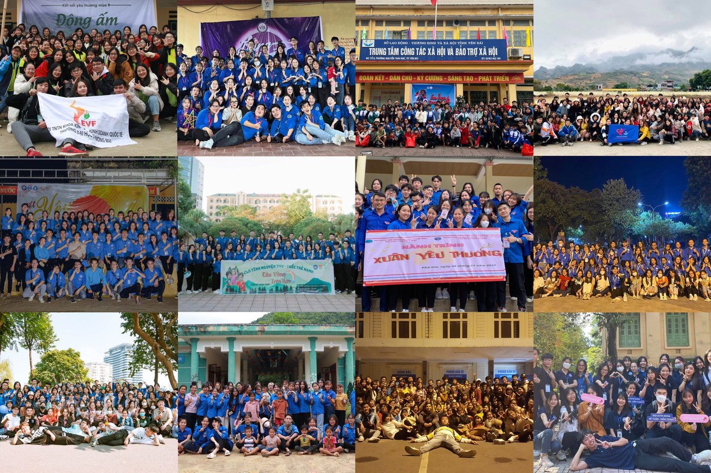 Hình ảnh tổng kết chuỗi hoạt động Chương trình Đông Ấm 2023 của Trường Đại học Thương mại.