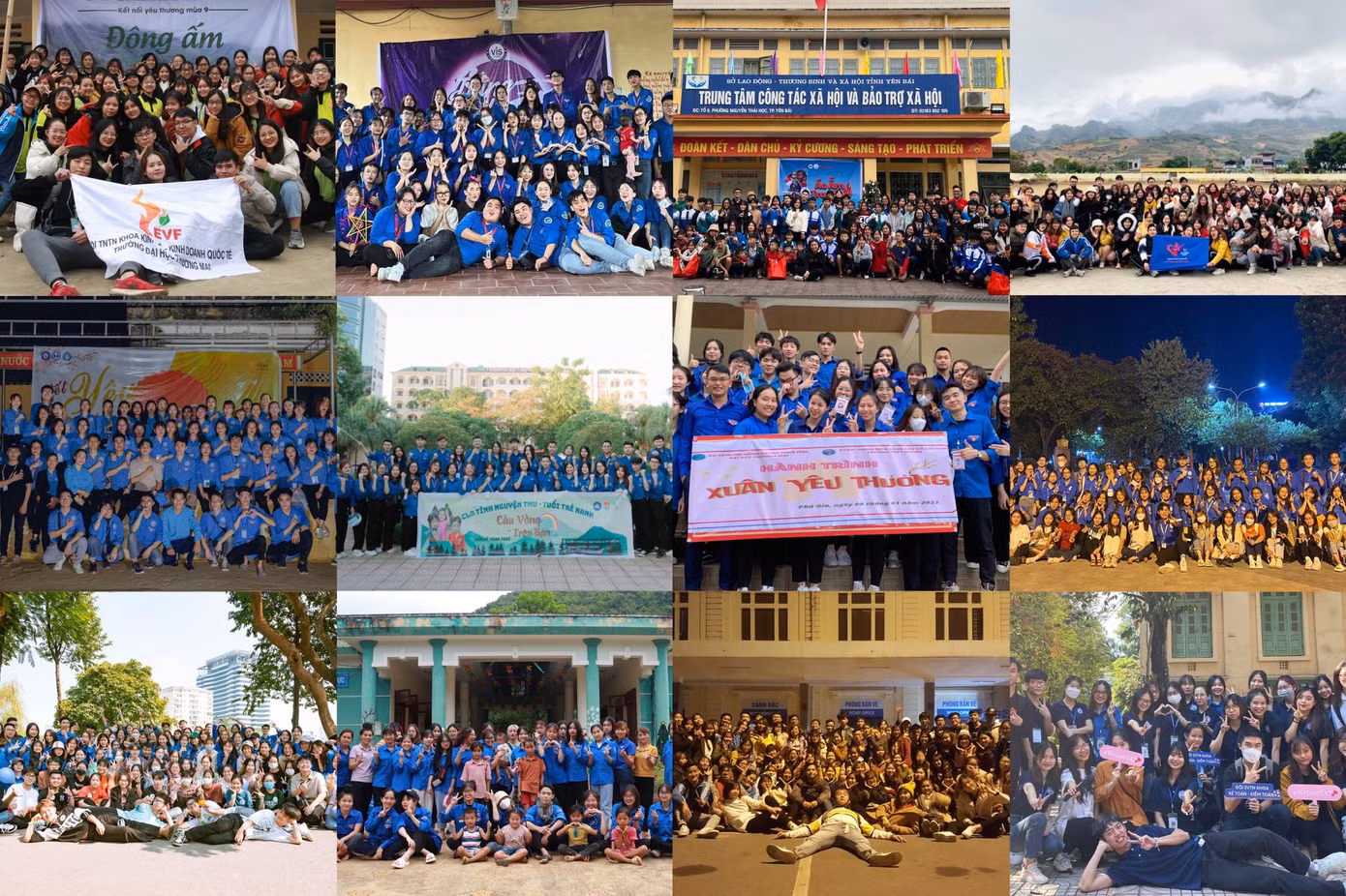 Hình ảnh tổng kết chuỗi hoạt động Chương trình Đông Ấm 2023 của Trường Đại học Thương mại.
