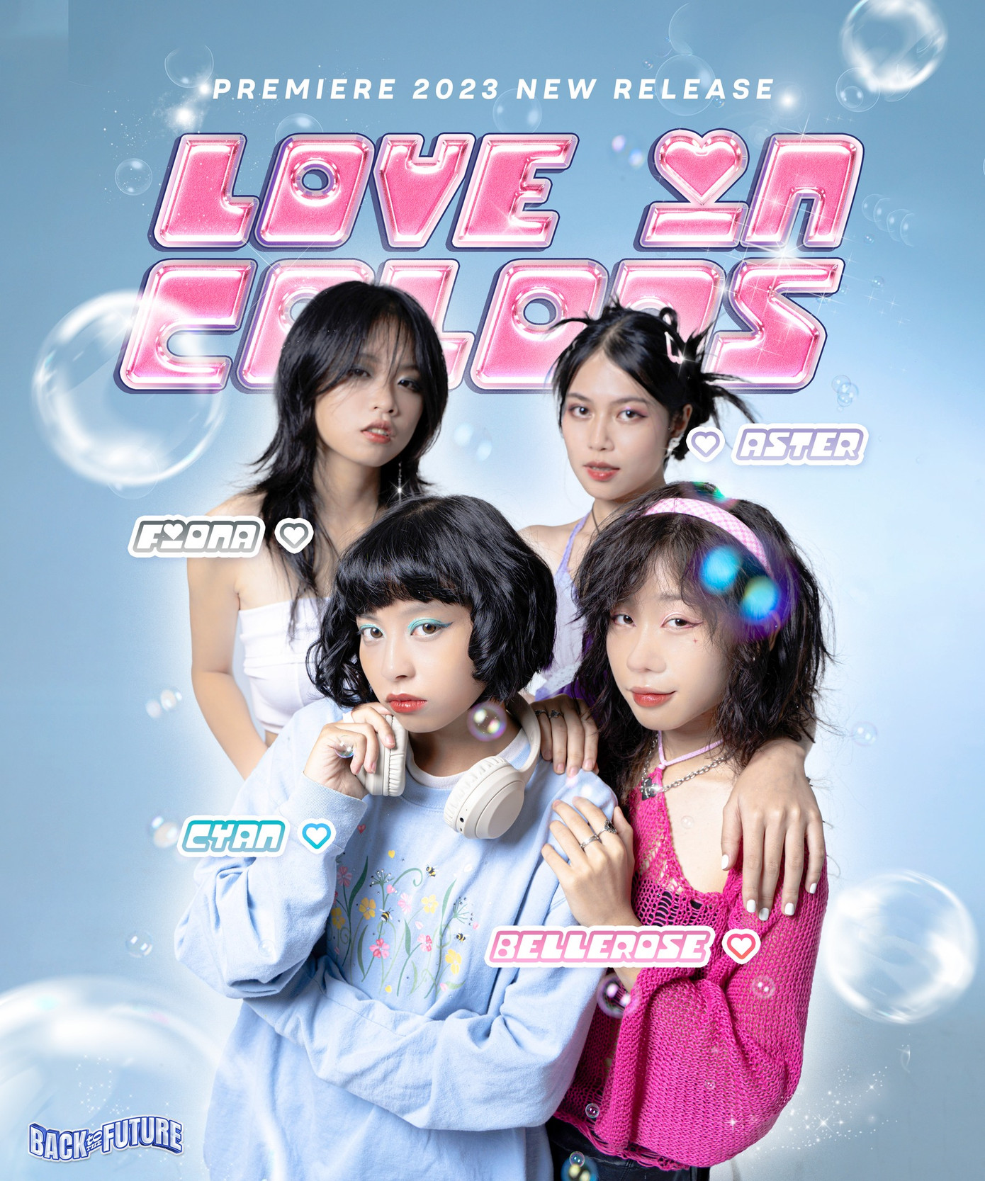 Cyan, Bellerose, Fiona và Aster tượng trưng cho bốn tính cách tồn tại trong một con người. Dù cho có điểm trái ngược, họ vẫn có thể bù đắp cho những khuyết điểm của đối phương. Như thể, họ sinh ra là để đồng hành bên nhau vậy. (Ảnh BTC)